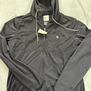 Vuori Men's Black Hooded Jacket-Men’s size small. Would fit Women’s/ Ladies M.